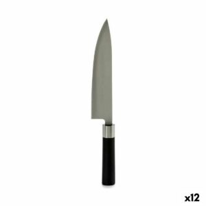 Coltello da Cucina Kinvara Nero Argentato Acciaio inossidabile Plastica 5 x 33,5 x 2,3 cm 33,5 x 2 x 5 cm (12 Unità)