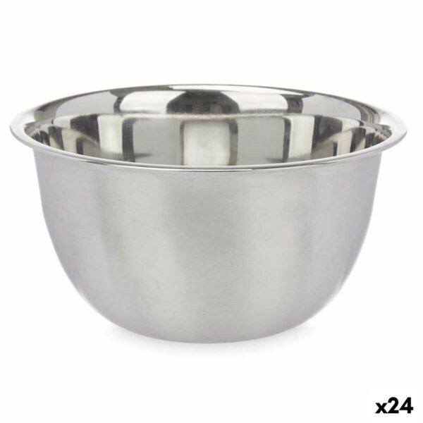 Ciotola per Mescolare Kinvara Argentato Argento Acciaio inossidabile Acciaio 3,6 L 24 x 12,5 x 24 cm (24 Unità)