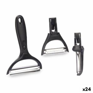 Set di Pelapatate Kinvara Metallo Acciaio inossidabile polipropilene ABS 14,5 x 22 x 2,5 cm Testine Intercambiabili 3 Pezzi (24