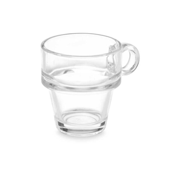 Set di Tazze da Caffè Vivalto Trasparente Vetro 90 ml (6 Unità)