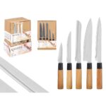 Set di Coltelli Kinvara Marrone Metallo Bambù (12 Unità)