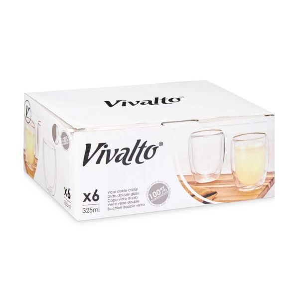 Bicchiere di acqua Vivalto Trasparente Vetro Borosilicato 326 ml (6 Unità)