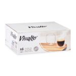 Bicchiere di acqua Vivalto Trasparente Vetro Borosilicato 100 ml (6 Unità)