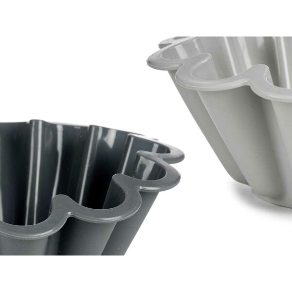 Stampo per Dolci Kinvara Grigio chiaro Grigio scuro Silicone 1,5 L 24,5 x 10 x 24,5 cm (6 Unità)