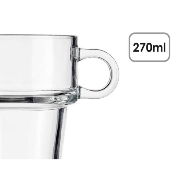 Tazza di caffè e tè Vivalto Trasparente Vetro 270 ml (6 Unità)