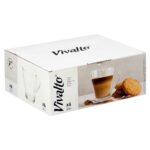 Tazza di caffè e tè Vivalto Trasparente Vetro 280 ml (6 Unità)