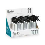 Bottiglia per nebulizzare Berilo Nero Argentato Alluminio polipropilene 300 ml (12 Unità)