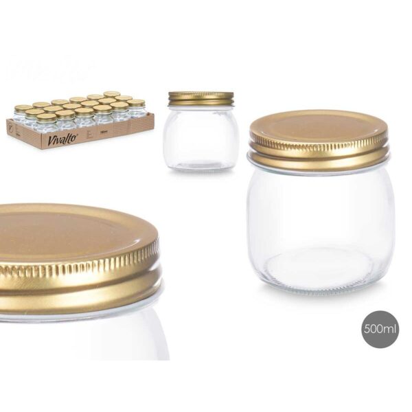Vaso Vivalto Trasparente Dorato 180 ml (18 Unità)