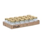 Vaso Vivalto Trasparente Dorato 180 ml (18 Unità)