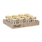 Vaso Vivalto Trasparente Dorato 300 ml (12 Unità)