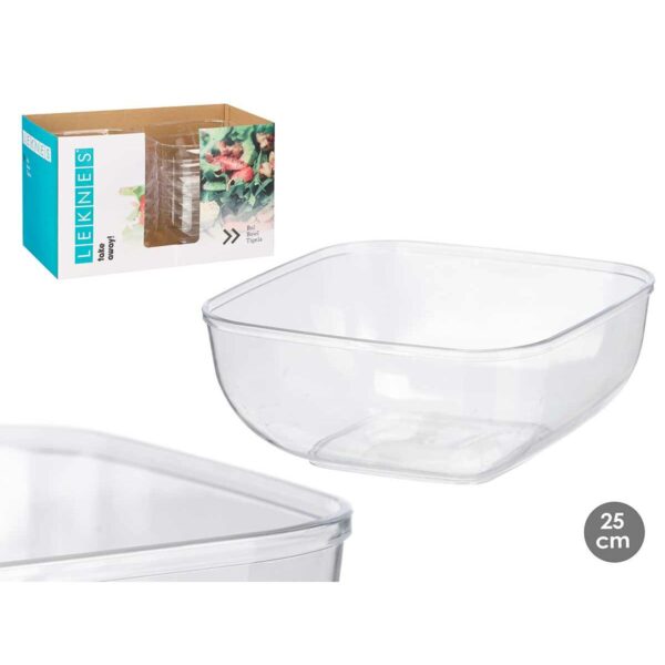 Set di piatti Leknes Trasparente Plastica 5 L 25,5 x 12,3 x 25,5 cm (12 Unità)