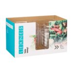 Set di piatti Leknes Trasparente Plastica 5 L 25,5 x 12,3 x 25,5 cm (12 Unità)