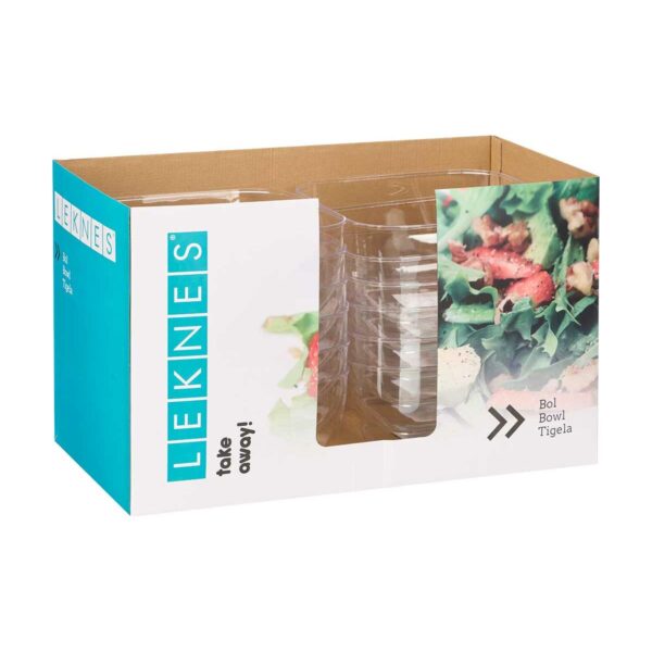 Set di piatti Leknes Trasparente Plastica 5 L 25,5 x 12,3 x 25,5 cm (12 Unità)