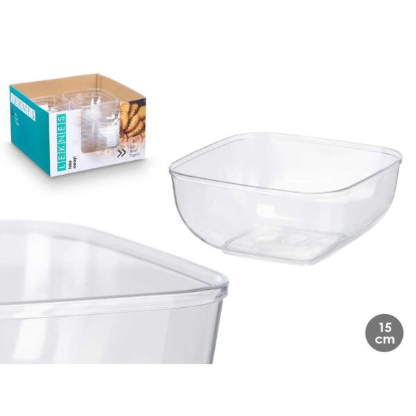 Set di Ciotole Leknes Trasparente Plastica 800 ml 15,3 x 7 x 15,3 cm (24 Unità)