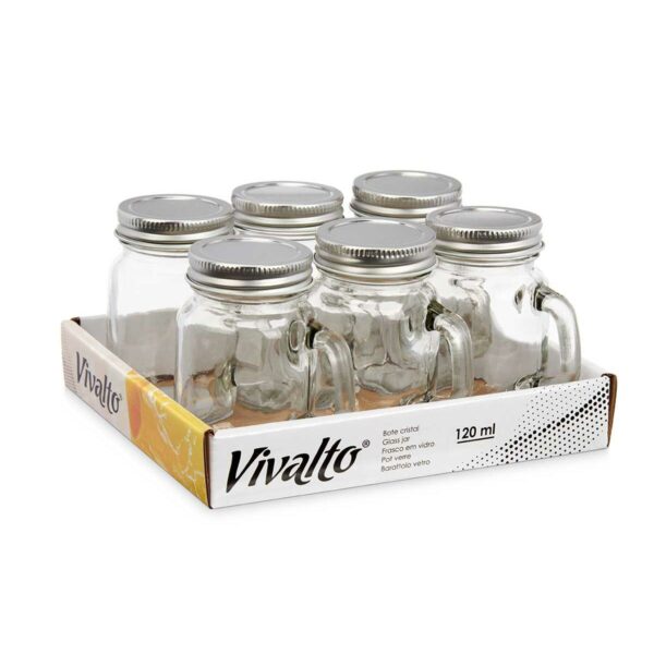 Vaso Vivalto Trasparente Argentato 120 ml (6 Unità)