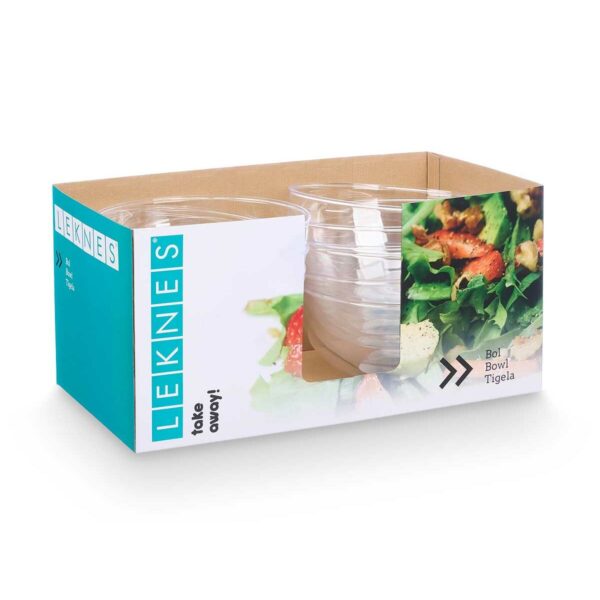 Set di piatti Leknes Trasparente Plastica 3,5 L 25,5 x 12,5 x 25,5 cm (12 Unità)