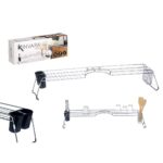 Scolapiatti Allungabile per Lavello Kinvara Nero Argentato 44 x 11 x 16 cm (4 Unità)