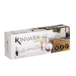 Scolapiatti Allungabile per Lavello Kinvara Nero Argentato 44 x 11 x 16 cm (4 Unità)