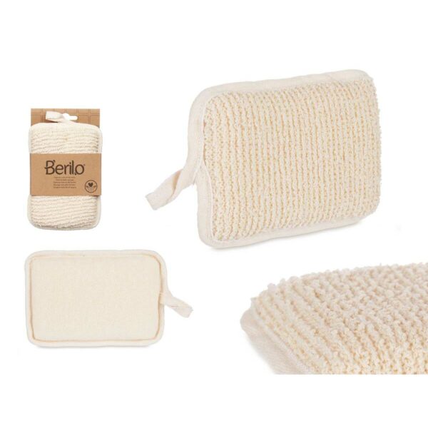 Spugna per il Corpo Berilo Bianco Beige 11 x 16,5 x 2 cm (12 Unità)