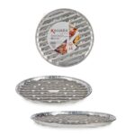 Stampo per Pizza Kinvara Argentato Alluminio 32,5 x 32,5 x 1,7 cm Pizza 4 Pezzi (12 Unità)