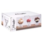 Coppa per Gelati e Frullati Vivalto Trasparente Vetro 280 ml (6 Unità)