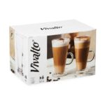 Bicchiere di Vetro Vivalto CAFE LATTE Trasparente Vetro 280 ml (6 Unità)