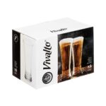 Bicchieri da Birra Vivalto Trasparente Vetro 320 ml (6 Unità)