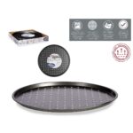 Stampo per Pizza Kinvara Grigio Acciaio al carbonio 33 x 1 x 33 cm (12 Unità)