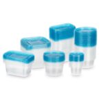 Set di scatole porta pranzo Leknes Azzurro Verde polipropilene 50 Pezzi (4 Unità)