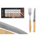 Posate Kinvara Marrone Argentato Legno Metallo 16 Pezzi (6 Unità)