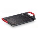 Griglia Kinvara Bianco Nero Rosso Silicone Alluminio 34 x 26 cm