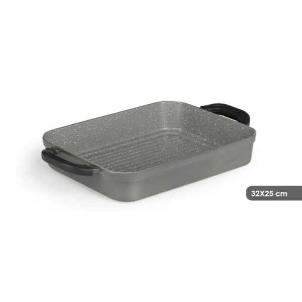 Griglia Kinvara Bianco Rosso Grigio Silicone Alluminio 32 x 25 cm