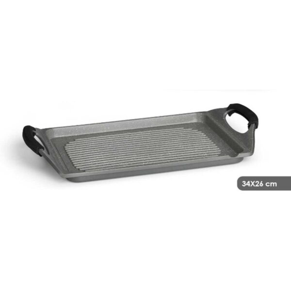 Griglia Kinvara Bianco Rosso Grigio Silicone Alluminio 34 x 26 cm