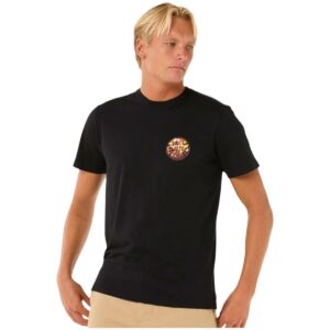 Maglia a Maniche Corte Uomo Rip Curl Passage Tee Nero