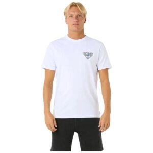 Maglia a Maniche Corte Uomo Rip Curl Desti Animals Tee Bianco