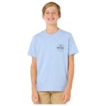 Maglia a Maniche Corte per Bambini Rip Curl Rip Curl Staple Tee Azzurro