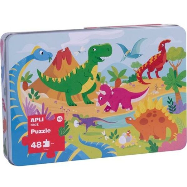 Puzzle Apli 48 x 32 cm Dinosauri 48 Pezzi (8 Unità)