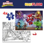 Set di 4 Puzzle Spidey 35 x 1,5 x 25 cm 48 Pezzi (6 Unità)