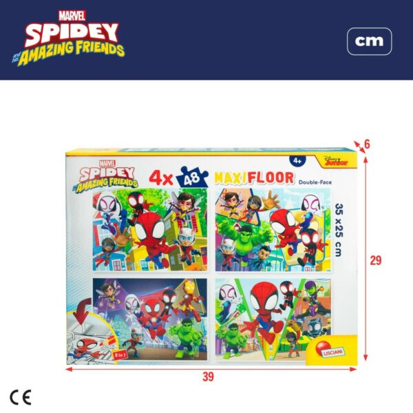 Set di 4 Puzzle Spidey 35 x 1,5 x 25 cm 48 Pezzi (6 Unità)