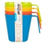 Set di Bicchieri Aktive Multicolore 390 ml Picnic 24 Unità 4 Pezzi