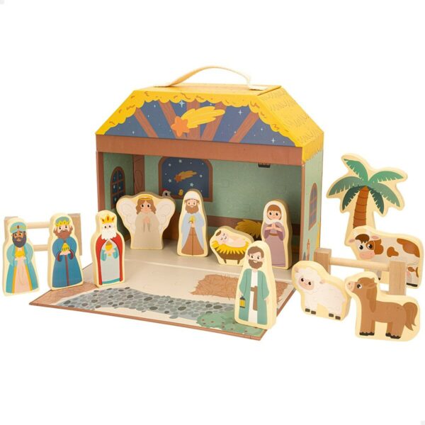 Presepe di Natale Woomax Legno Plastica 25 x 20 x 24,5 cm 15 Pezzi