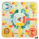 Tabellone per Parcheesi e Gioco dell'Oca Woomax Zookabee 30 x 3 x 30 cm Per bambini animali (6 Unità)