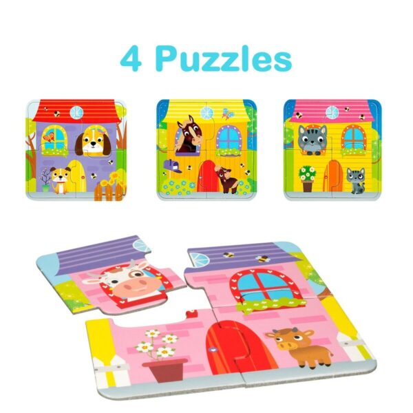Puzzle Lisciani Giochi Carotina Baby 16 x 1 x 16,5 cm Fattoria 4 in 1 (12 Unità)
