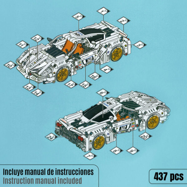Set di Costruzioni Macchina 437 Pezzi