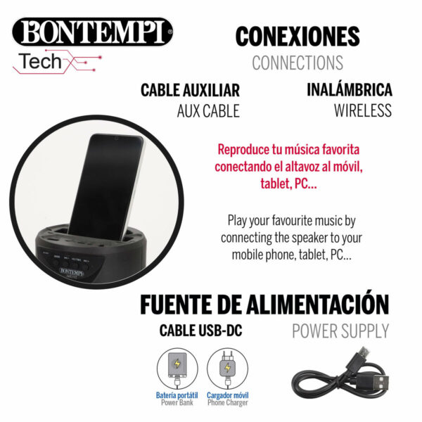 Altoparlante con Microfono Karaoke Bontempi 6 Unità