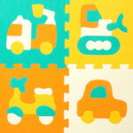 Tappeto Puzzle Colorbaby Multicolore Plastica EVA 90 x 90 cm Veicoli 9 Pezzi (4 Unità)