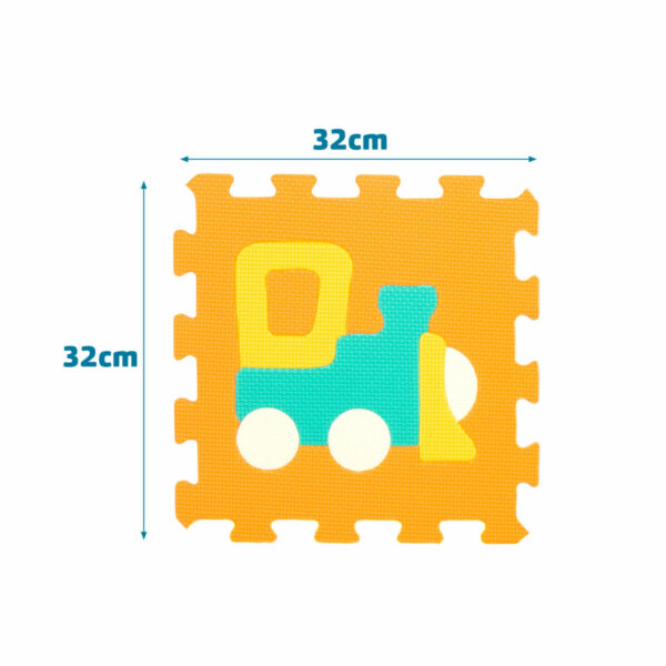 Tappeto Puzzle Colorbaby Multicolore Plastica EVA 90 x 90 cm Veicoli 9 Pezzi (4 Unità)