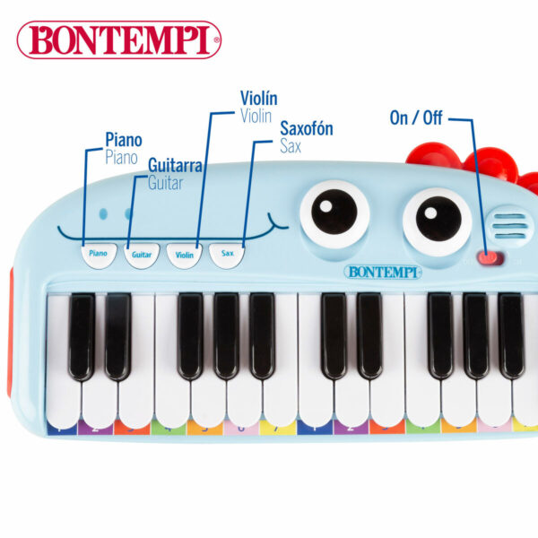 Pianoforte Educativo Apprendimento Bontempi Dino 30 x 4 x 14 cm (4 Unità)