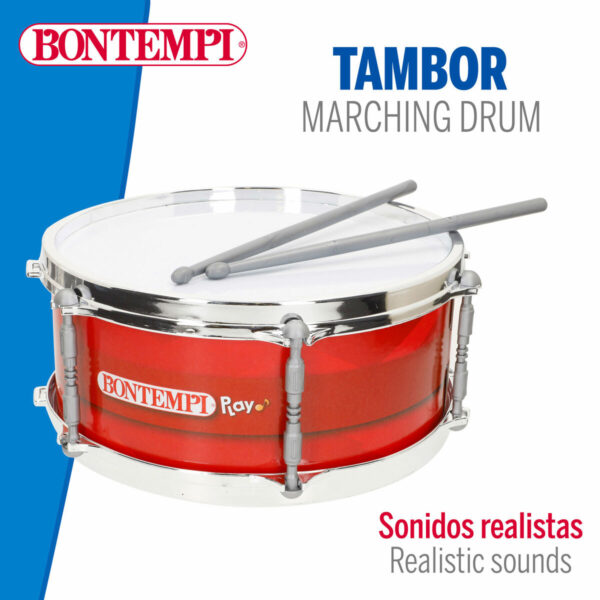 Tamburo Bontempi Plastica 31 x 15 x 31 cm Rosso (4 Unità)