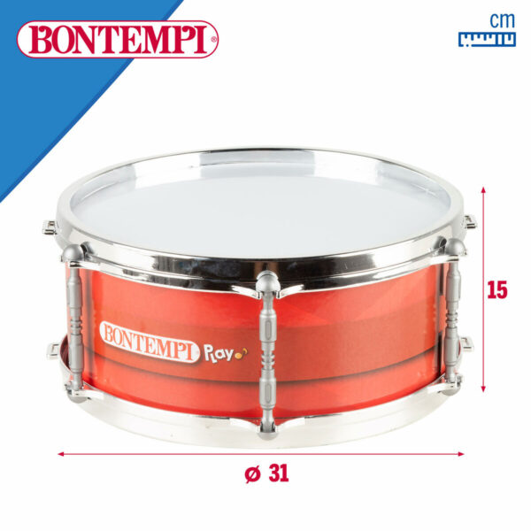 Tamburo Bontempi Plastica 31 x 15 x 31 cm Rosso (4 Unità)